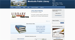 Desktop Screenshot of monticellopubliclibrary.org