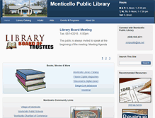 Tablet Screenshot of monticellopubliclibrary.org